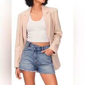Curve Love Abercrombie & Fitch Crossover Waist High Rise Mom Shorts